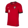 Original Trikotsatz Portugal B. Fernandes 8 Heimtrikot EURO 2024 Für Kinder